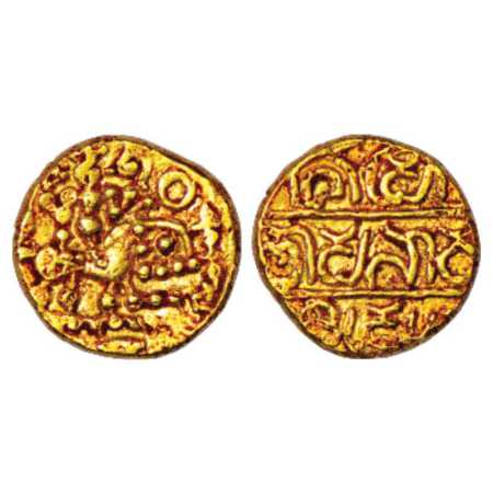 Hoysalas of Dwarasamudra, Gold Gadyana, Narasimha I (c. 1142-1173 AD), Ganesh 8.17, 4.14g.