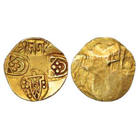 Paramaras of Vidarbha, Gold Punch-marked Gadyana of Jagadeva (12th Century AD), 3.57g. Obv