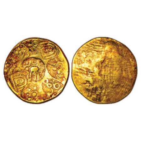 Kakatiyas of Warangal, Punch-marked Gold Gadyana, in the name of 'Raya Gajakesari', attrib