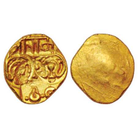 Yadavas of Devagiri, Gold Punch-marked Gadyana of Ramachandra (c. 1274-1315 AD), 2.85g. Ob
