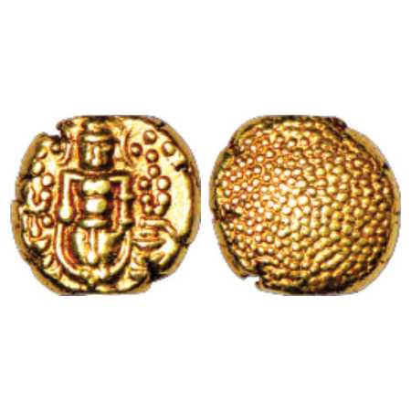 Vijayanagar Empire, Anonymous Gold Varaha, copying designs of Venkata Raya III (1630-1642 