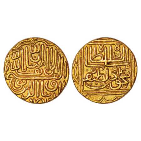 Sultans of Gujarat, Nasir al-Din Mahmud III (1537-1553 AD), Gold Tanka, AH949, 10.95g. Obv