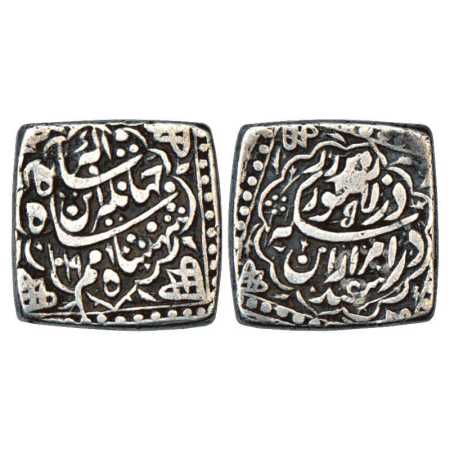 Jahangir (1605-1627 AD), Silver Square Sawai Rupee (25% heavy weight), 14.03, Lahore Mint,