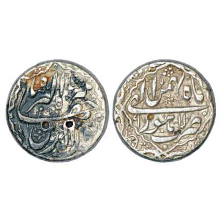 Jahangir (1605-1627 AD), Silver Rupee, Lahore Mint, Bahman 9, KM 145.11. Deposits on obver