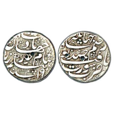 Jahangir with the name of Noor Jahan (1605-1628 AD), Silver Rupee, Surat Mint, AH (1)034/1