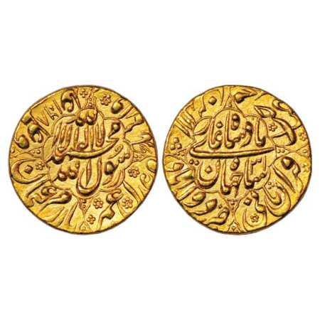 Shah Jahan (1628-1658 AD), Gold Mohur, 10.92g, Daulatabad Mint, AH 1068/RY 31, both sides 