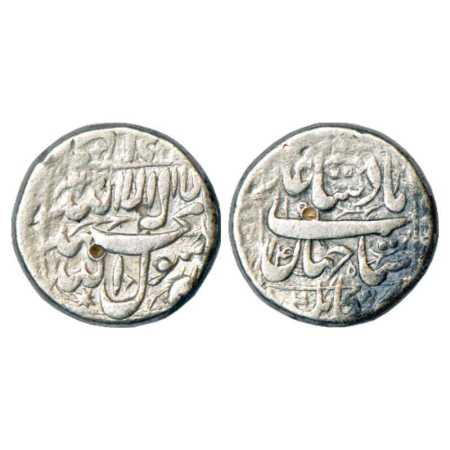 Shah Jahan (1628-1658 AD), Silver Rupee, Kabul Mint at bottom, RY 14, KM 235.13. Very Fine