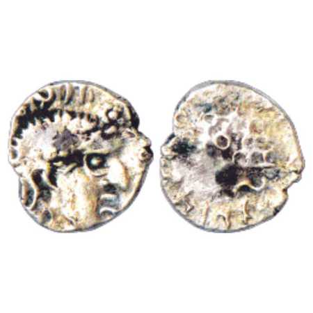 Satavahanas, Silver Portrait Quarter Unit of Madhariputa Siri Pulumavi, (c. 225-250 AD), M