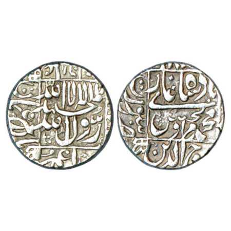 Murad Bakhsh (1658 AD), Silver Rupee, Surat Mint, in left quadrant, AH 1068/RY Ahd, KM 272