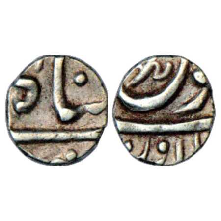 Maratha Confederacy, Silver 1/8th Rupee, Vaphgaon Mint, in the name of Shah Alam II, mint-