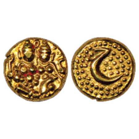 Mysore, Haider Ali (1762-1782 AD), Gold Pagoda, 3.44g. Obv: Shiva Parvati seated. Rev: Per