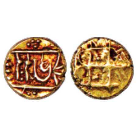 Nawabs of Arcot, Gold Fanam of 'Tuticorin' type, struck in the name of Alamgir, unlisted i