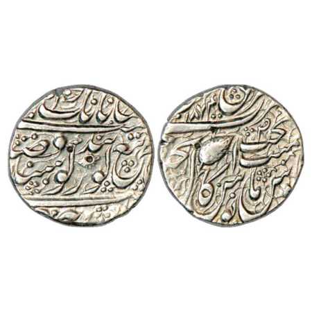 Sikh Empire, Silver Rupee, Amritsar Mint, 'Nanak Shahi' couplet, VS 1874, 'Su ad' above Ta
