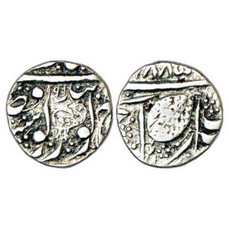 Sikh Empire, Silver ½ Rupee, 'Gobindshahi' couplet, Amritsar Mint, VS1901, with a 'peacock