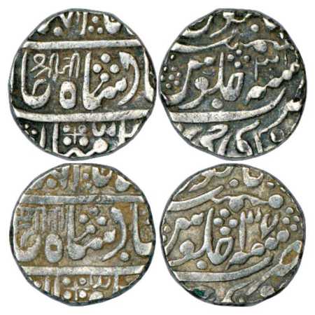 Jaipur, Silver Rupee (2), Sawai Jaipur Mint, in the name of Shah Alam II, Nagari legend 'S