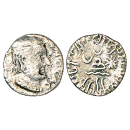 Western Kshatrapas, Karddamaka dynasty, Silver Drachm of Rudradaman as Mahakshatrapa, (c. 