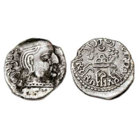Western Kshatrapas, Kardamaka dynasty, Damasena I as Kshatrapa (227AD), Silver Drachm, dat