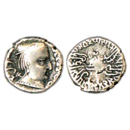 Western Kshatrapas, Karddamaka dynasty, Silver Drachm of Vijayasena as Kshatrapa, (c. 238-