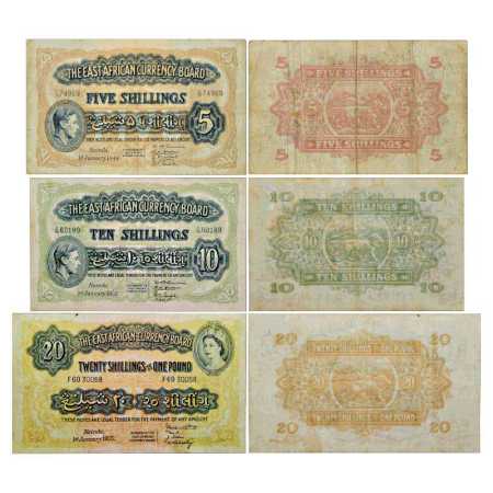 East Africa Currency Board Nairobi Note (3), 20 Shillings or 1 Pound, 1st January 1955, Se