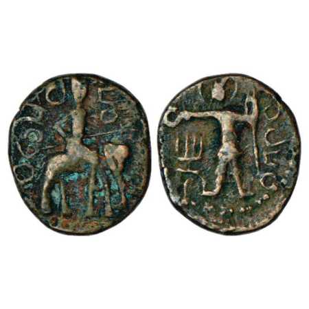 Kushans, Copper Unit of Huvishka (c. 150-180 AD), middle weight standard, Taxila series, s