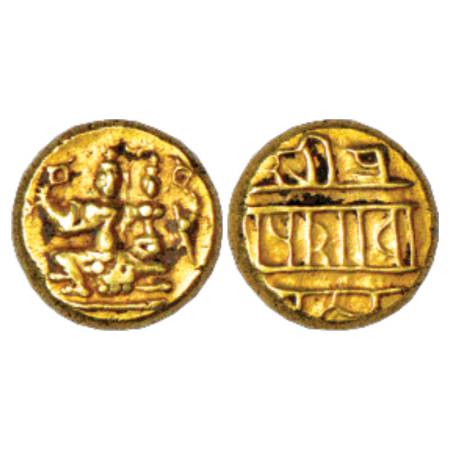 Vijayanagar Empire, Gold Hon of Sadasiva Raya (1542-1658 AD), Ganesh 'Karnataka' 9.103, 3.
