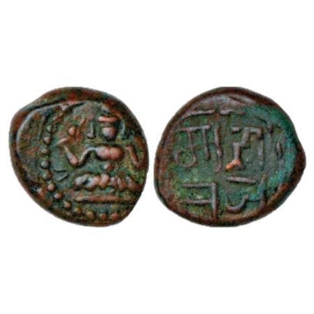 Marathas of Tanjore, Anonymous Copper Cash (c. 1700-1750 AD), Ganesh 'Tamilnadu' no. 10.12