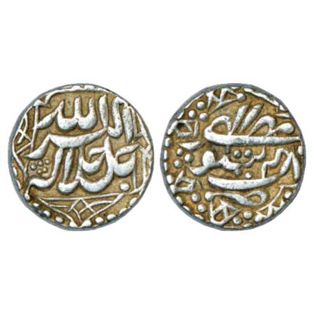 Akbar (1556-1605 AD), Silver Rupee, Sitpur Mint, Mihr 48, KM 93.18. Very Fine+, Rare.