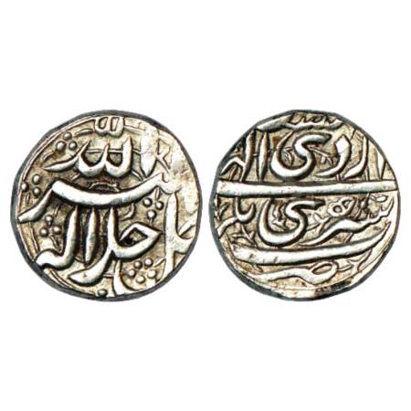 Akbar (1556-1605 AD), Silver Rupee, Srinagar Mint, Ardibihist 50, KM 93.15. Very Fine+, Ra