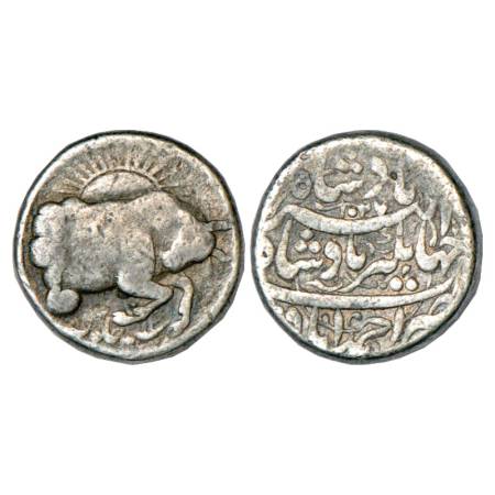 Jahangir (1605-1627 AD), Silver Zodiacal Rupees, 'Taurus' Sign, Ahmadabad Mint, AH 1027/ 1