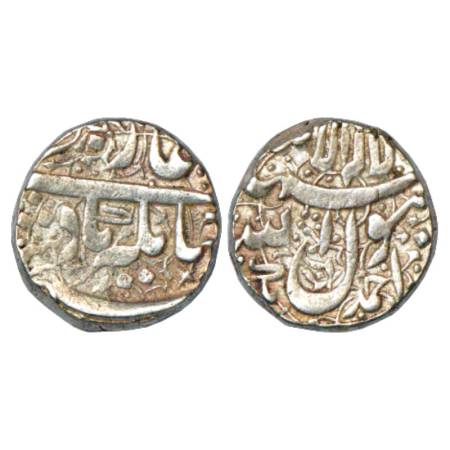 Jahangir (1605-1627 AD), Silver Rupee, Ahmadnagar Mint, KM 141.1. About Extremely Fine, Ve