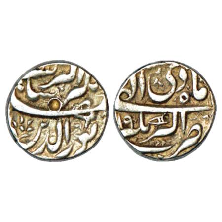 Jahangir (1605-1627 AD), Silver Rupee, Akbarnagar Mint, Di 19, Dagger mintmark on reverse,