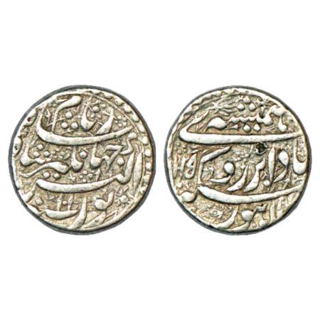 Jahangir (1605-1627 AD), Silver Rupee, Lahore Mint, 'Hamisha' Couplet, AH 1025/RY 11, KM 1