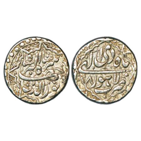 Jahangir (1605-1627 AD), Silver Rupee, Lahore Mint, Di, ND/RY 8, KM 145.11. Very Fine+, Ve