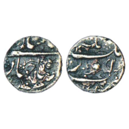 Shah Jahan (1628-1658 AD), Silver 1/10th Rupee, Nisar, in the name of Shah Jahan, Aurangna