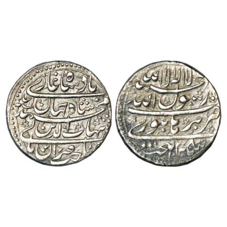 Shah Jahan (1628-1658 AD), Silver Rupee, Burhanpur Mint, AH 1038/RY Ahd, KM 222.5. Very Fi