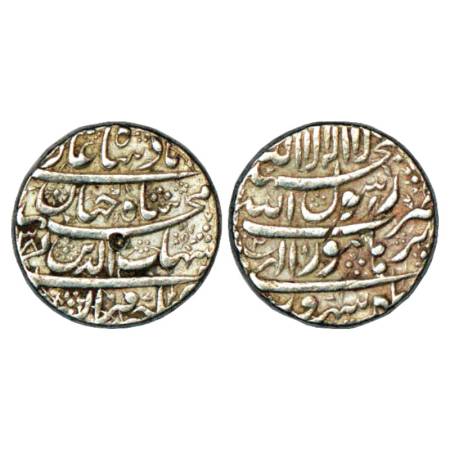 Shah Jahan (1628-1658 AD), Silver Rupee, Burhanpur Mint, Shahrewar, AH (10)38/RY 2, KM 224