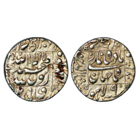 Shah Jahan (1628-1658 AD), Silver Rupee, Lahore Mint in bottom, AH 1046/RY 9, KM 235.17. V