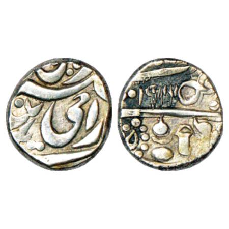 Bikanir, Dungar Singh (1872-1887 AD), Silver ¼ Rupee, 2.95g, VS 1916, in the name of Victo