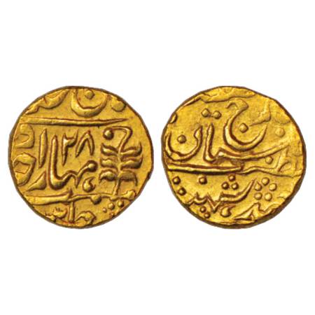 Jaipur, Man Singh (1922-1949 AD), Gold Mohur, 10.87g, Sawai Jaipur Mint in the name of Geo