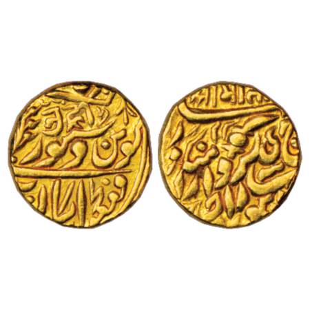 Jodhpur, Sardar Singh (1895-1911 AD), Gold Mohur, 10.99g, Jodhpur Mint, in the name Of Que