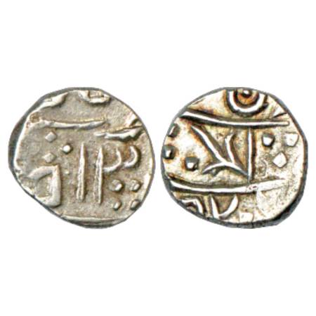 Karauli, Silver ¼ Rupee, 2.68g. Farman Rawai Inglistan type, RY 13, KM 42.2. Very Fine, Ra