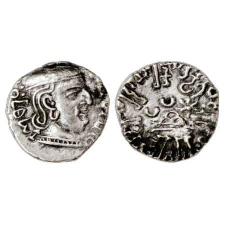 Western Kshatrapas, Kardamaka dynasty, Rudrasena I as Mahakshatrapa (199-222 AD), Silver D