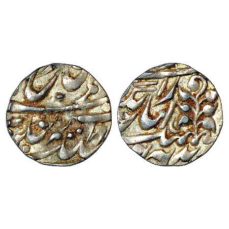 Kishangarh, Silver ¼ Rupee, 2.76g, in the name of George V & Yaghyanarayan, KM Y4. About E