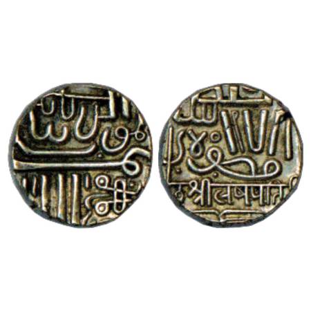 Kutch, Lakhpatji (1752-1761 AD), Silver Kori, AH 978 (frozen), Muzaffar Shah type, RJS 100
