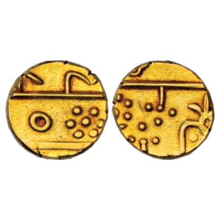 Mewar-Udaipur, Gold 2/3 Mohur, 7.53g. New Chandori series, struck at Udaipur Mint, ND (184