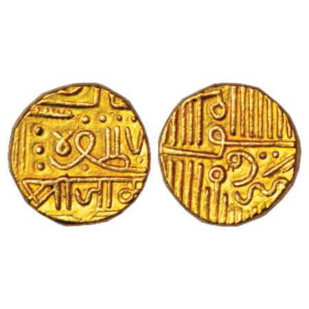 Nawanagar, Vibhaji (1852-1894 AD), Gold Kori, 6.38g, AH 978 (Frozen), struck during the re