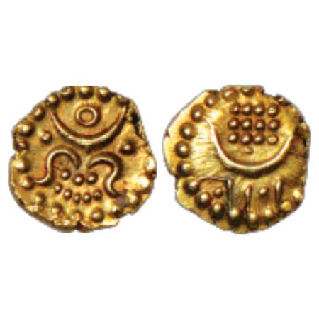 Travancore, Bala Rama Varma I (1798-1810 AD), Gold Anantaraya (2 Fanam), 0.37g, ND (1790-1