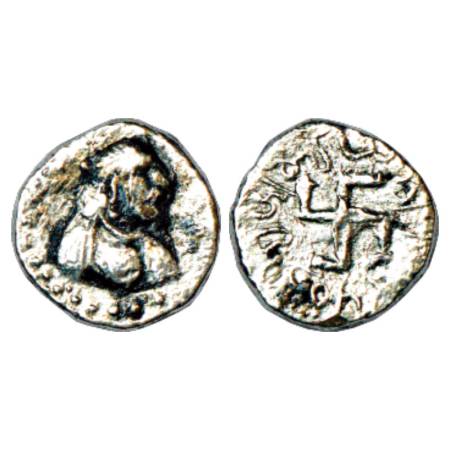 Paratarajas of Sindh and Balucshistan, Silver Drachm of Yolamira, late type (c. 125-150 AD