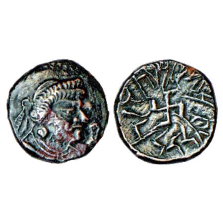 Paratarajas of Sindh and Baluchistan, Copper Drachm (reduced weight standard) of Koziya (c