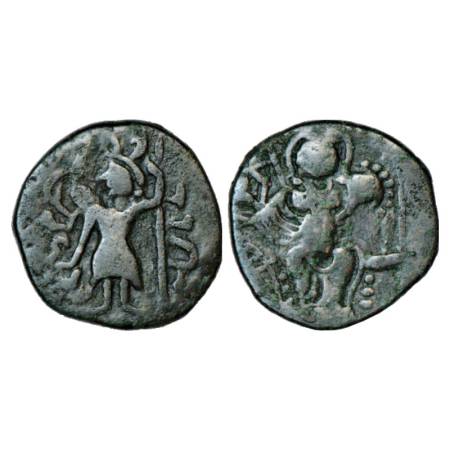 Hun (Hephthalite) Kingdom, Copper Stater of Mihiragula (c. 515-530 AD), Kashmir series, MA